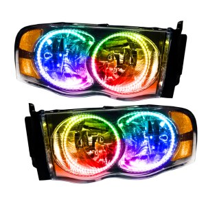 Dodge Ram Headlight Assemblies - ORACLE Lighting - SMD ColorSHIFT w/o Controller - `02-`05